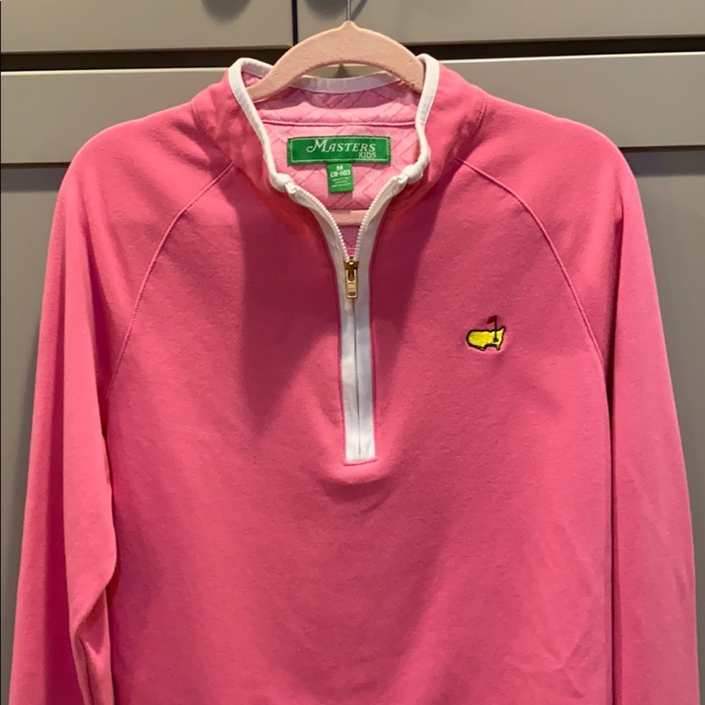 Pink masters quarter zip pullover size M 8-10